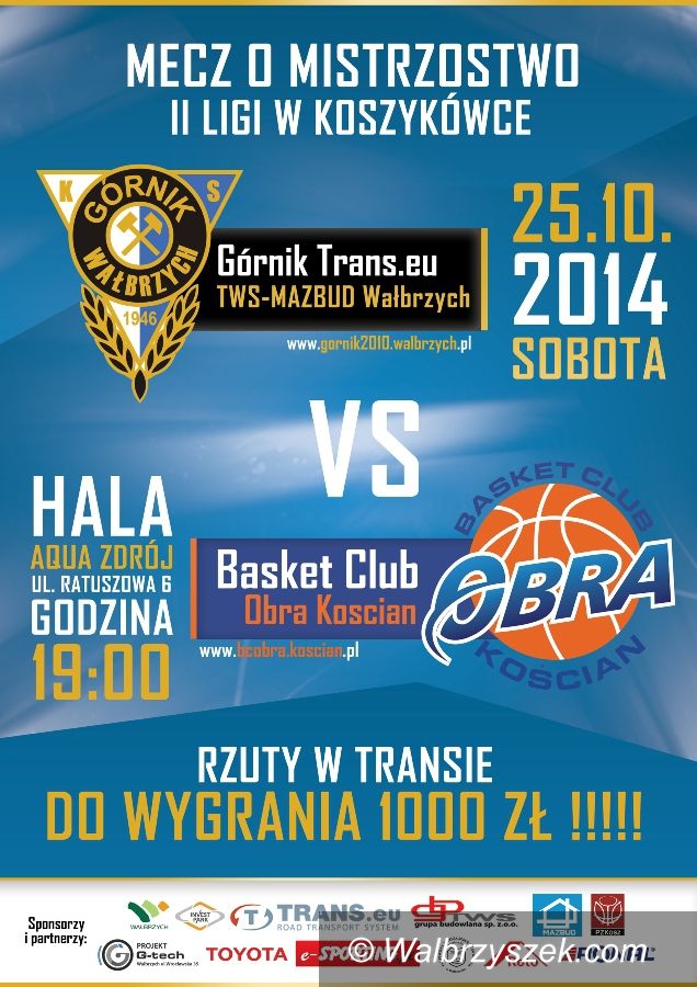 Wałbrzych: II liga koszykówki: Obra do pokonania
