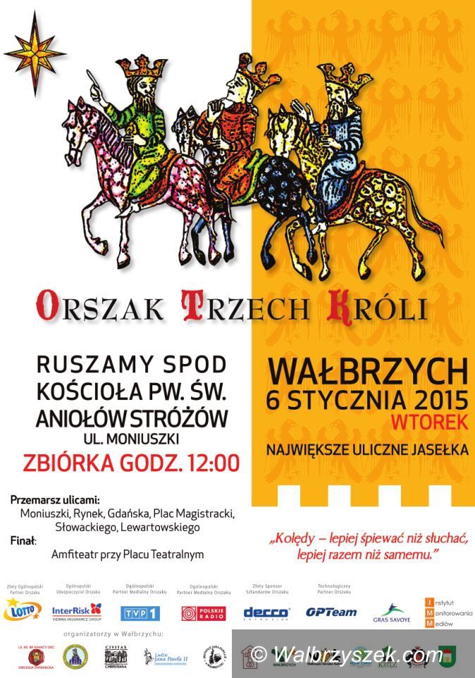 Wałbrzych: Orszak Trzech Króli już jutro w Wałbrzychu