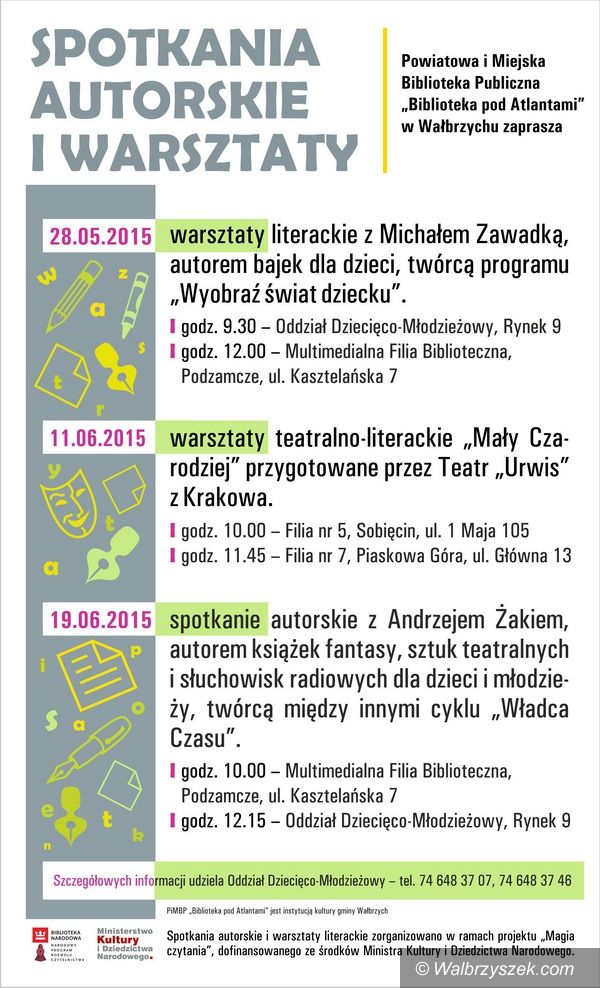 Wałbrzych: Wiosenne propozycje Biblioteki pod Atlantami dla najmłodszych