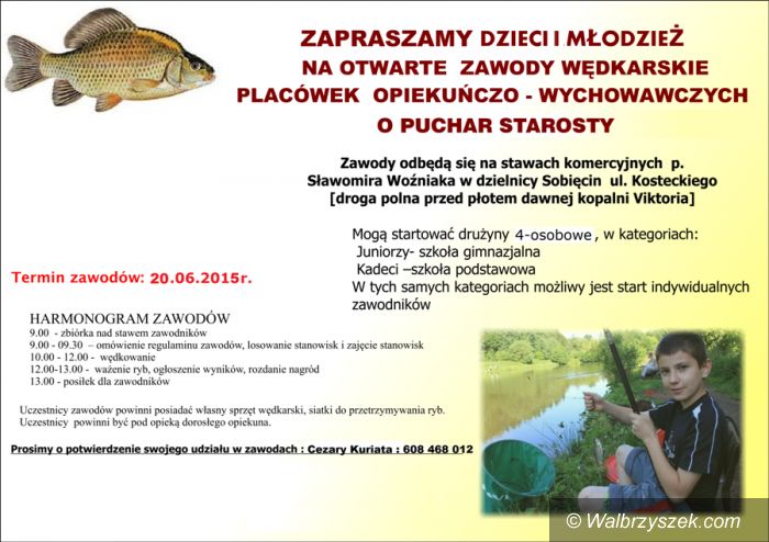 Wałbrzych: Zawody wędkarskie dla młodych miłośników łowienia ryb