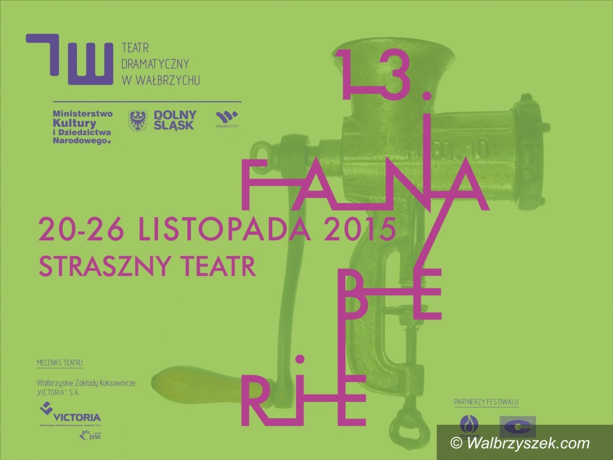 Wałbrzych: Ruszają 13. Wałbrzyskie FANABERIE Teatralne „STRASZNY TEATR”