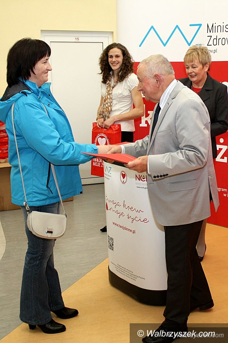 Wałbrzych: Krwiodawcy uhonorowani