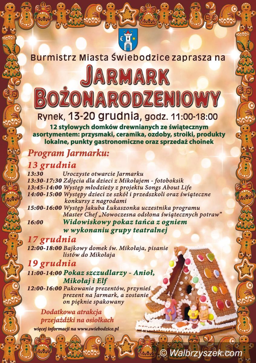 Świebodzice: Jarmark Bożonarodzeniowy w Świebodzicach