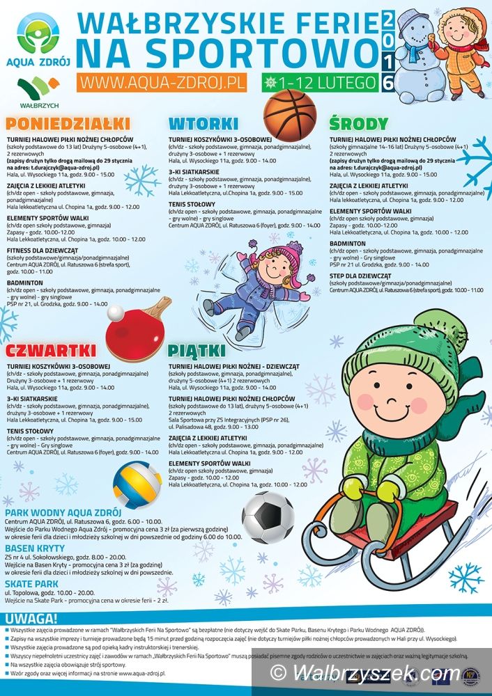 Wałbrzych: Ferie na sportowo