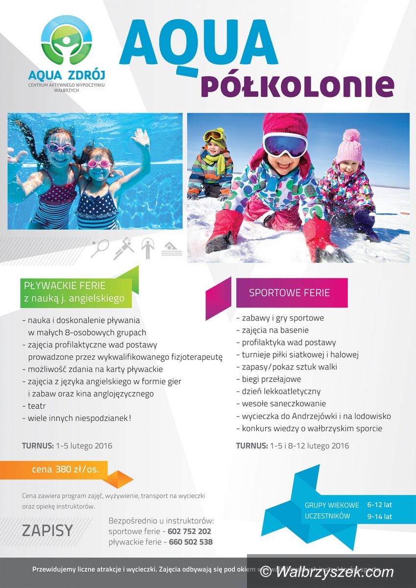 Wałbrzych: AQUA Półkolonie