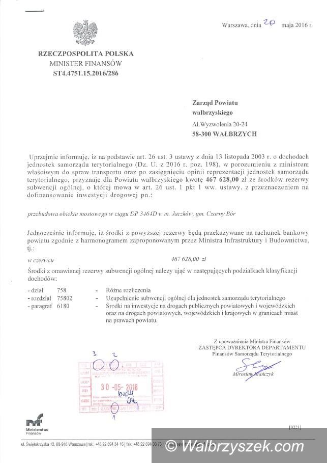 powiat wałbrzyski: Kolejne środki na mosty