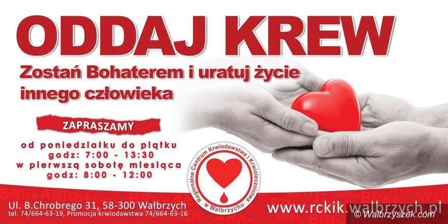 Wałbrzych: Zapotrzebowanie na krew wciąż jest bardzo duże