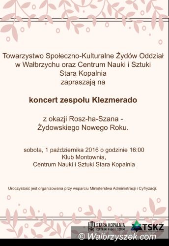 Wałbrzych: Żydowski nowy rok w rytmach muzyki zespołu klezmerskiego