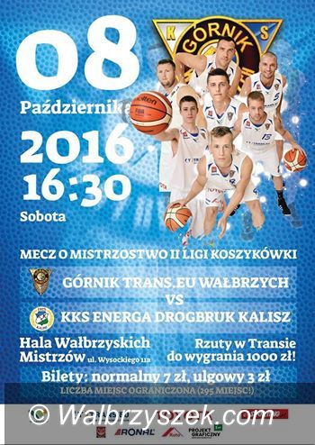 Wałbrzych: II liga koszykówki: Ponownie u siebie