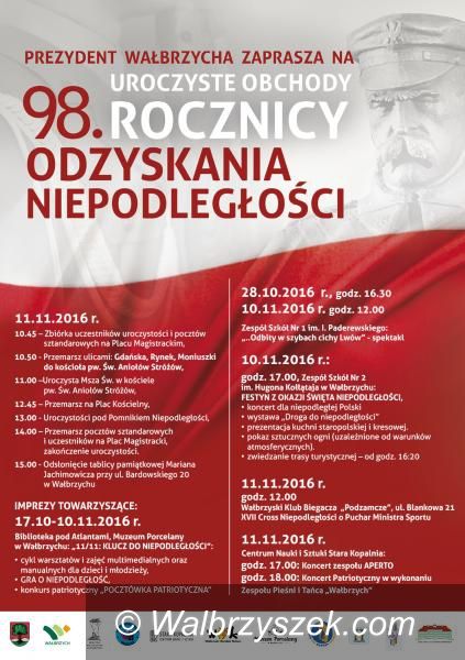 Wałbrzych: Jutro obchody Święta Niepodległości