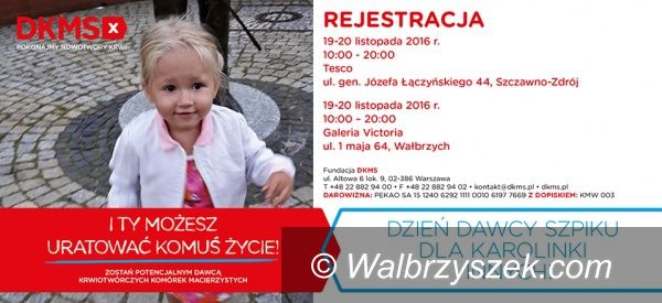 Wałbrzych: Jutro i pojutrze trwać będzie akcja rejestracji dawców szpiku