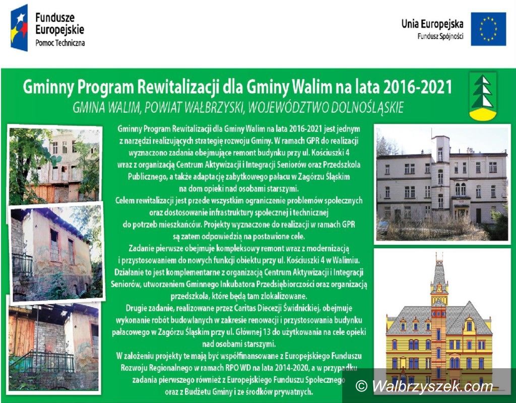 REGION, Walim: Walim ma Gminny Program Rewitalizacji