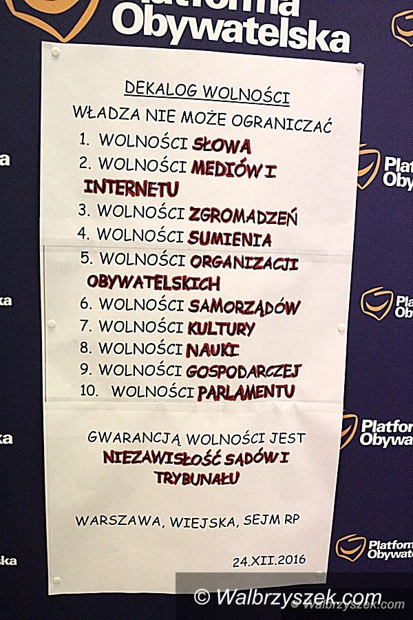 Wałbrzych: Platforma zawiesiła protest