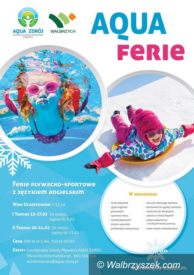Wałbrzych: Zapisz się na Aqua Ferie