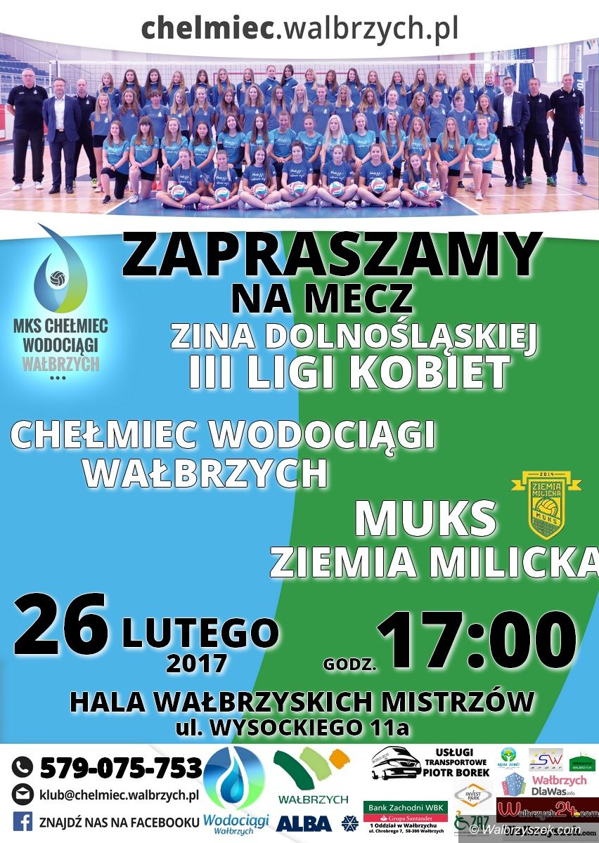 Wałbrzych: III liga siatkówki: Będzie okazja zobaczyć w akcji siatkarki Chełmca
