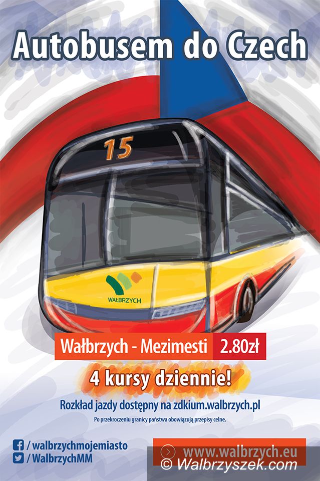Wałbrzych: Od kwietnia 4 kursy dziennie z Wałbrzycha do czeskiego Mezimesti