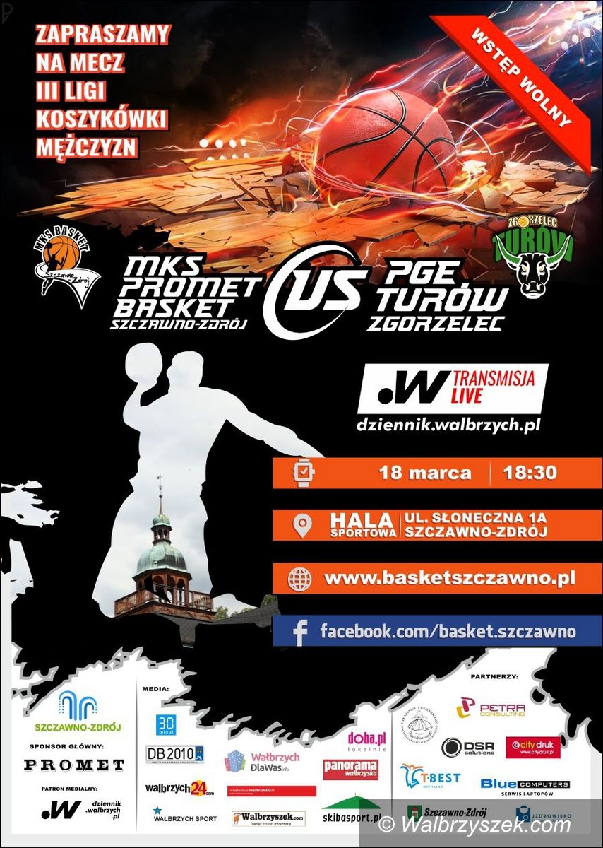 Szczawno Zdrój: III liga koszykówki: Promet podejmie Turów