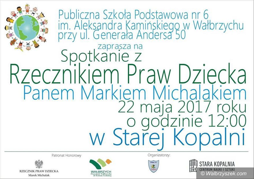 Wałbrzych: Już w poniedziałek wałbrzyscy uczniowie szkół podstawowych spotkają się z Rzecznikiem Praw Dziecka