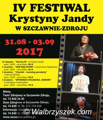REGION, Szczawno-Zdrój: Już wkrótce kolejny Festiwal Krystyny Jandy