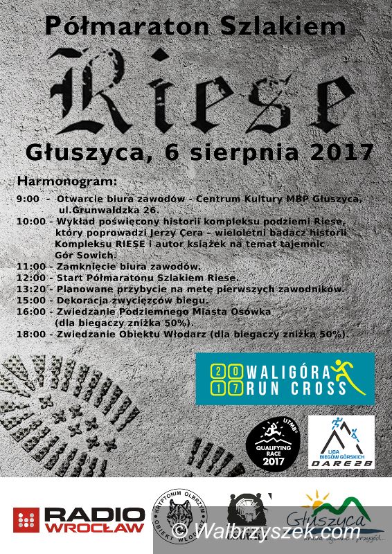 Głuszyca: Półmaraton Szlakiem Riese już w najbliższą niedzielę!