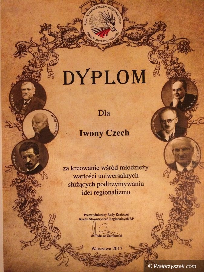REGION, Szczawno-Zdrój: Towarzystwo Miłośników Szczawna–Zdroju wyróżnione
