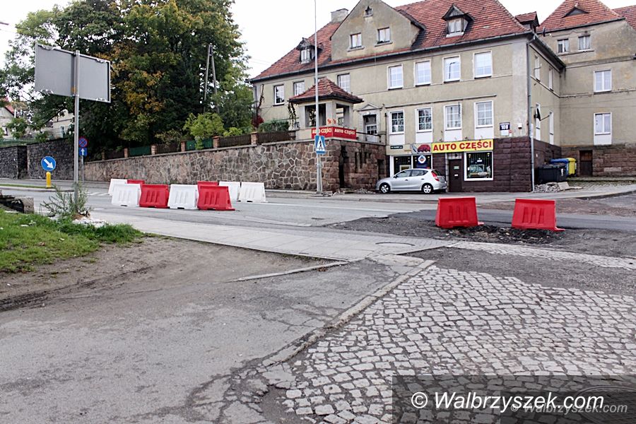 Wałbrzych: Ulica Wrocławska w trakcie remontu