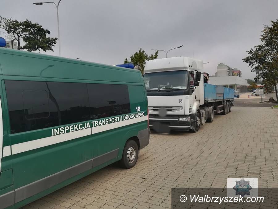 Wałbrzych: Niesprawny ciągnik samochodowy nie pojechał dalej