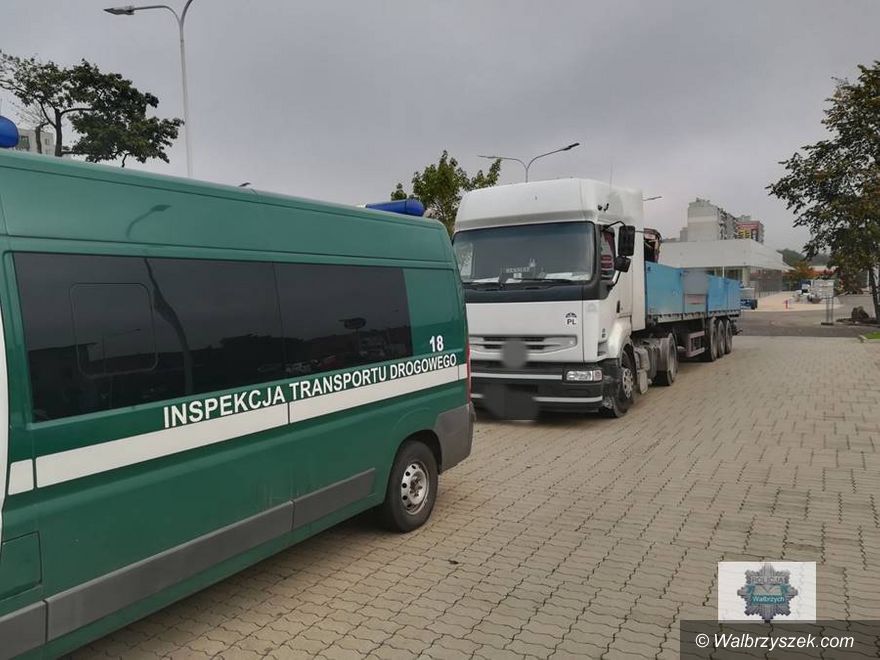 Wałbrzych: Niesprawny ciągnik samochodowy nie pojechał dalej