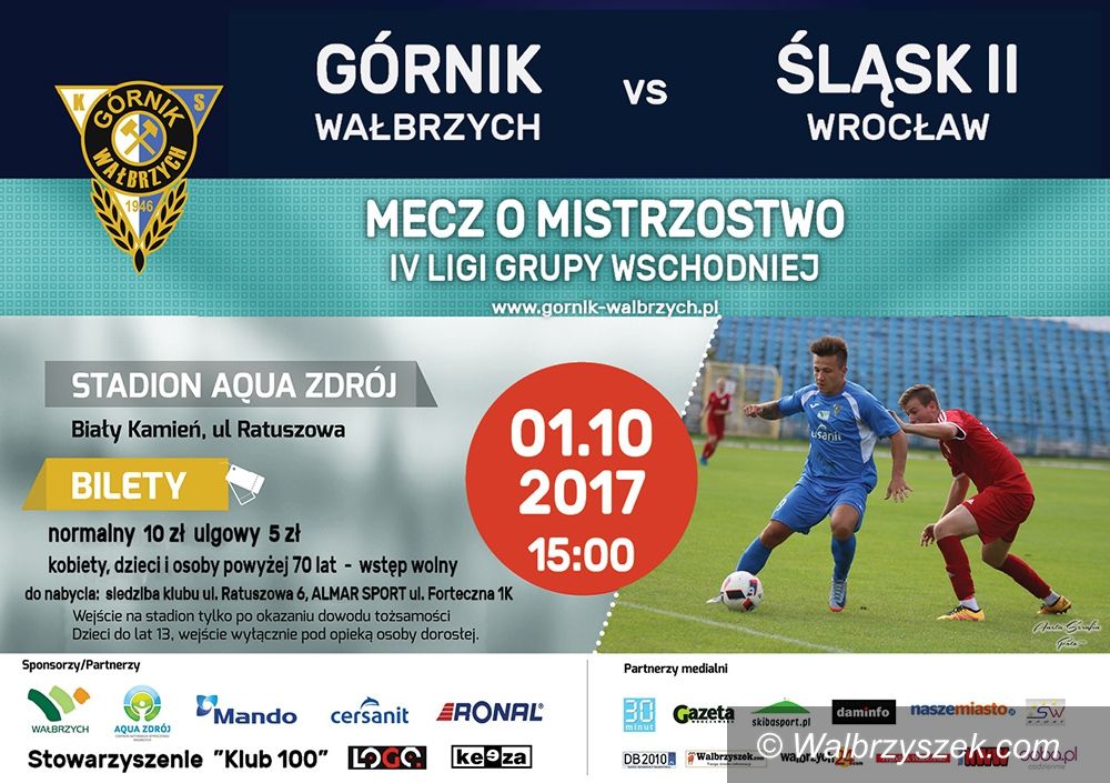 Wałbrzych: IV liga piłkarska: Mecz o fotel lidera