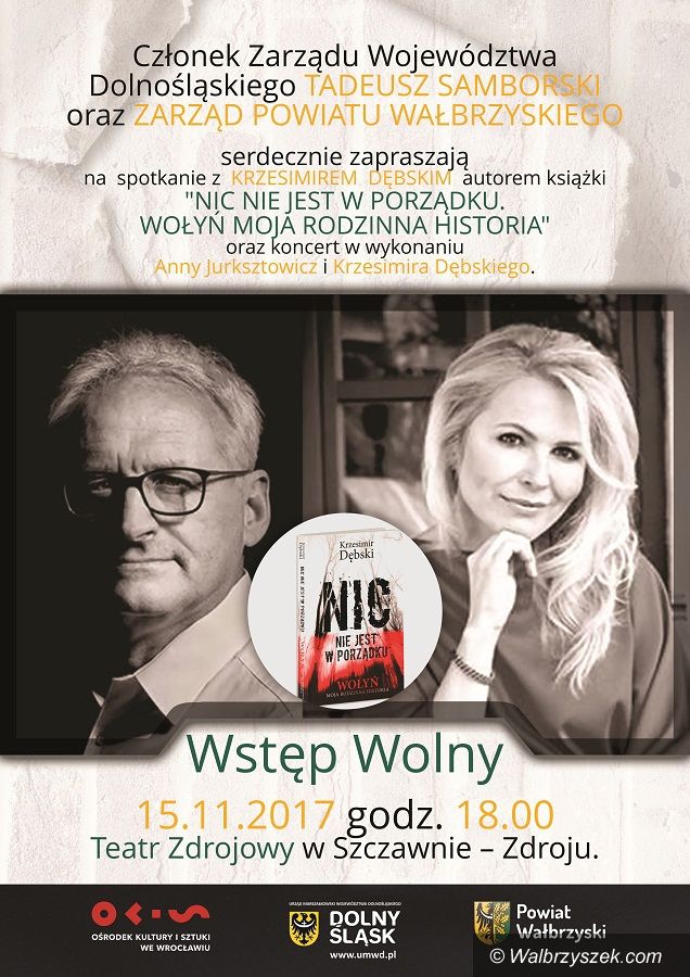 REGION, Szczawno-Zdrój: Krzesimir Dębski zaprezentuje swoją książkę