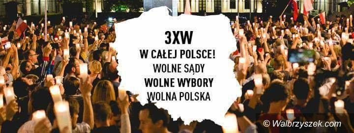Wałbrzych: Manifestacja w obronie sądów