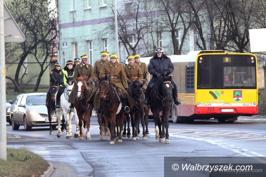 Wałbrzych: Ułani ponownie odwiedzili Wałbrzych