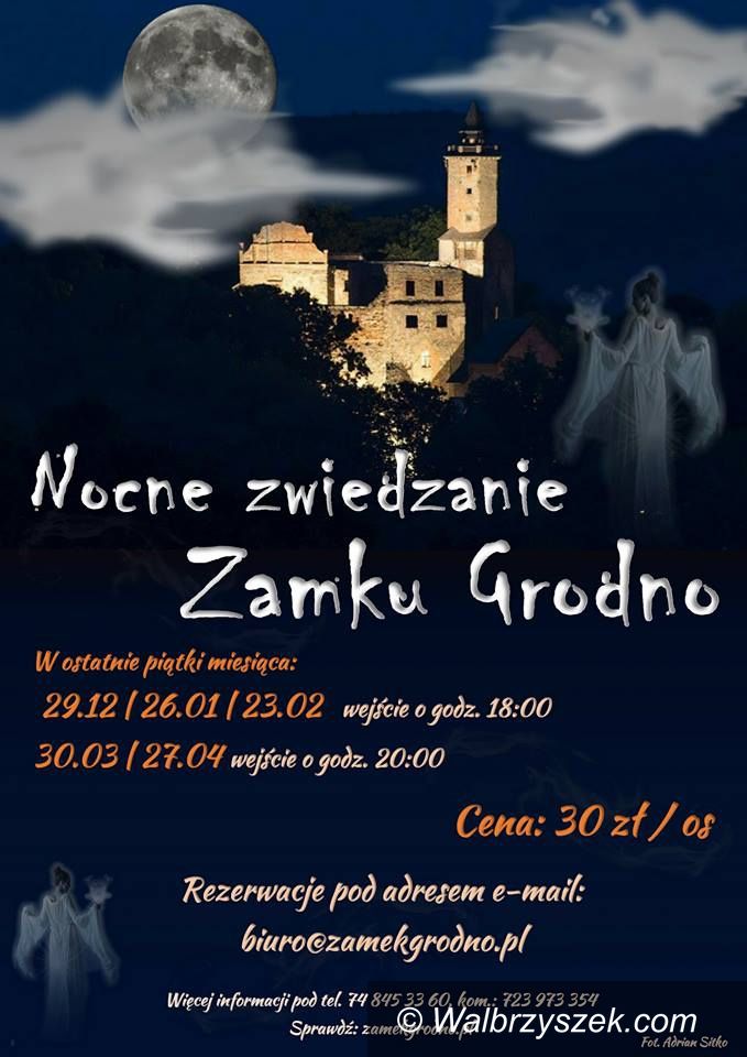 REGION, Zagórze Śl.: Ostatnie w tym roku nocne zwiedzanie Zamku Grodno