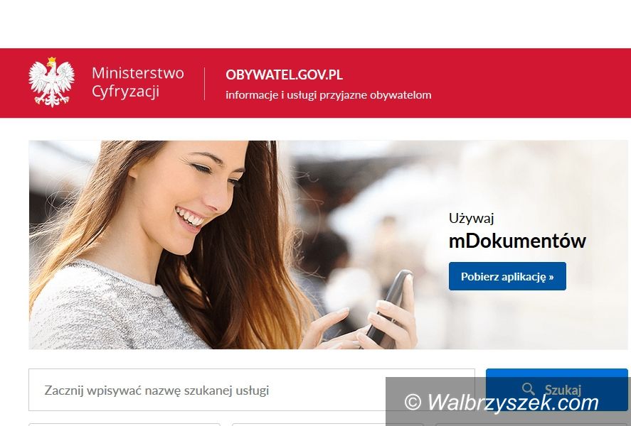 Wałbrzych/powiat wałbrzyski: Meldunek przez internet
