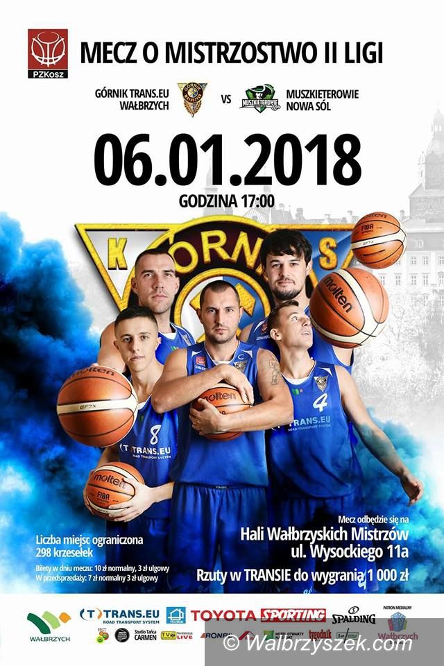 Wałbrzych: II liga koszykówki: Na początek roku zagramy z Muszkieterami