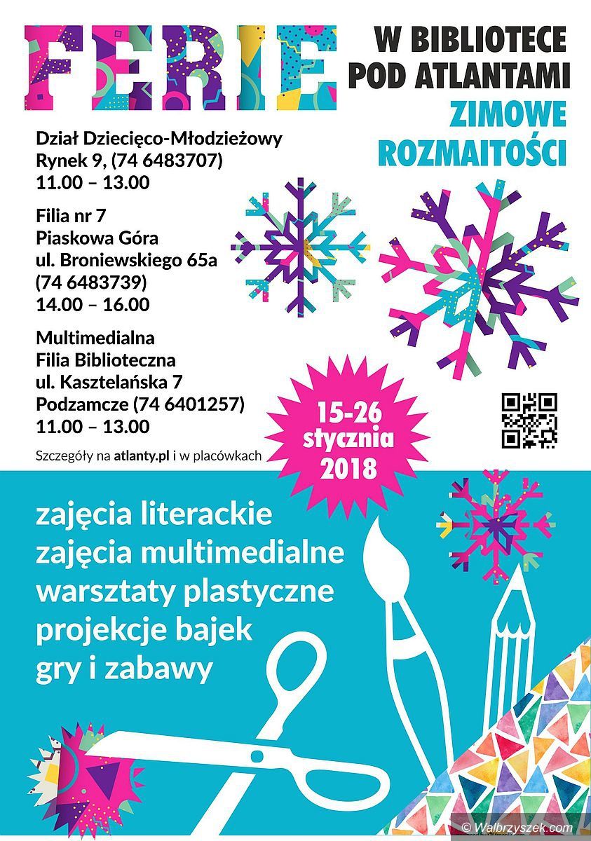 Wałbrzych: Ferie w Bibliotece pod Atlantami