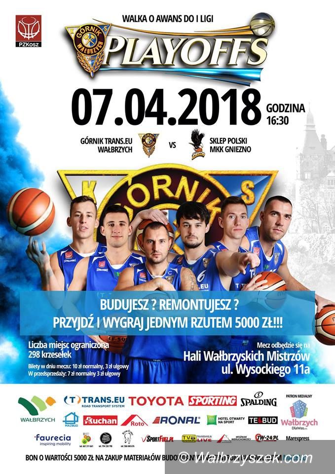 Wałbrzych: II liga koszykówki mężczyzn: Gniezno na drodze do awansu