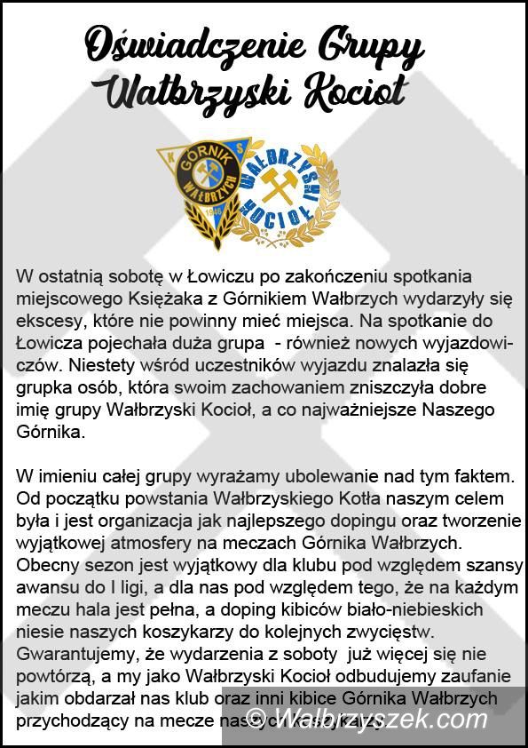 Wałbrzych: "Wałbrzyski Kocioł" wydał oświadczenie