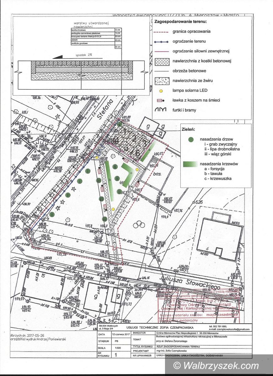 REGION, Mieroszów: Budowa ogólnodostępnej infrastruktury rekreacyjnej w Mieroszowie przy ul. Stefana Żeromskiego