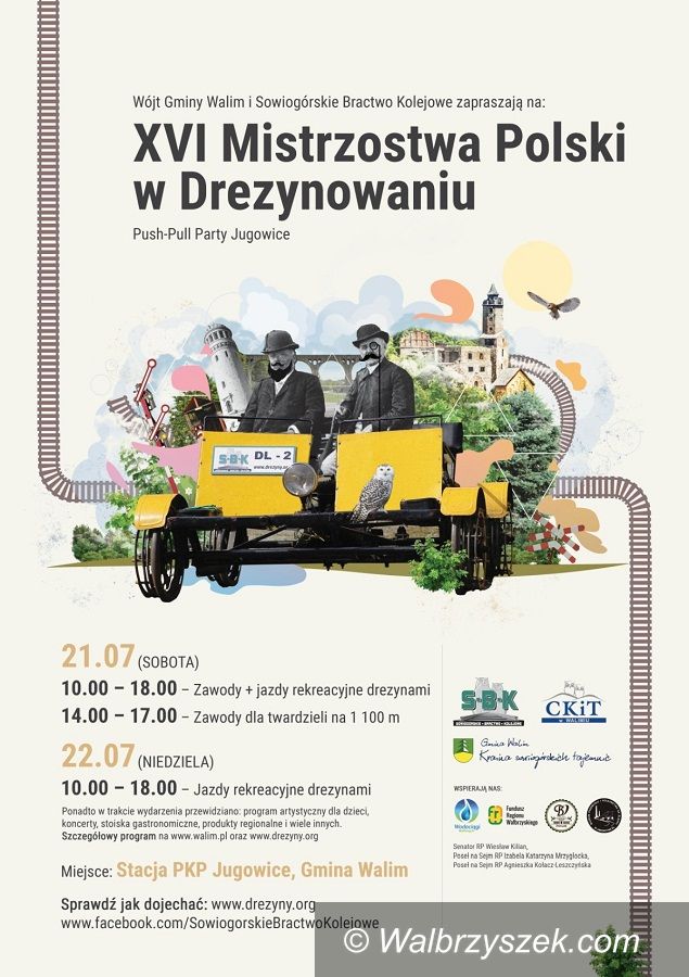 REGION, Jugowice: 16. Mistrzostwa Polski w Drezynowaniu. Drezyny rozbudzą nieczynną stację PKP w Jugowicach