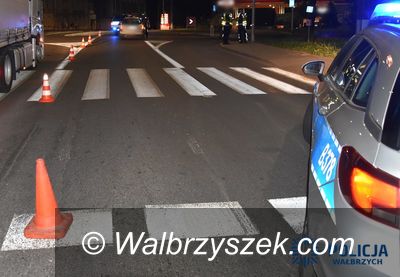 Wałbrzych: Wypadek śmiertelny z udziałem pieszego