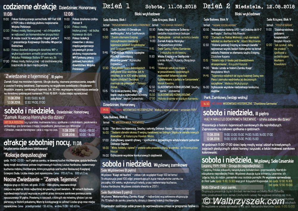 Wałbrzych: Zapoznaj się z dokładnym programem Festiwalu Tajemnic
