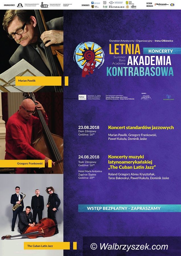 Wałbrzych/powiat wałbrzyski: Letnia Akademia Kontrabasowa w Szczawnie Zdroju wsparta  ze środków Ministra Kultury