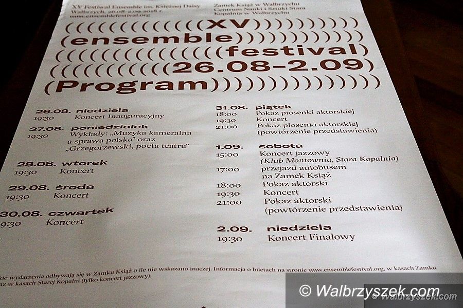 Wałbrzych: Przed nami jubileuszowy Festiwal Ensemble