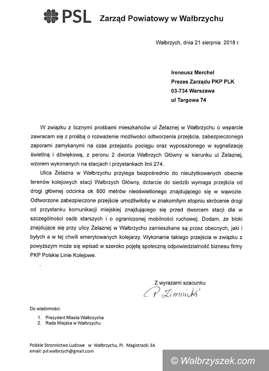 Wałbrzych: PSL interweniuje na wniosek mieszkańców ulicy Żelaznej
