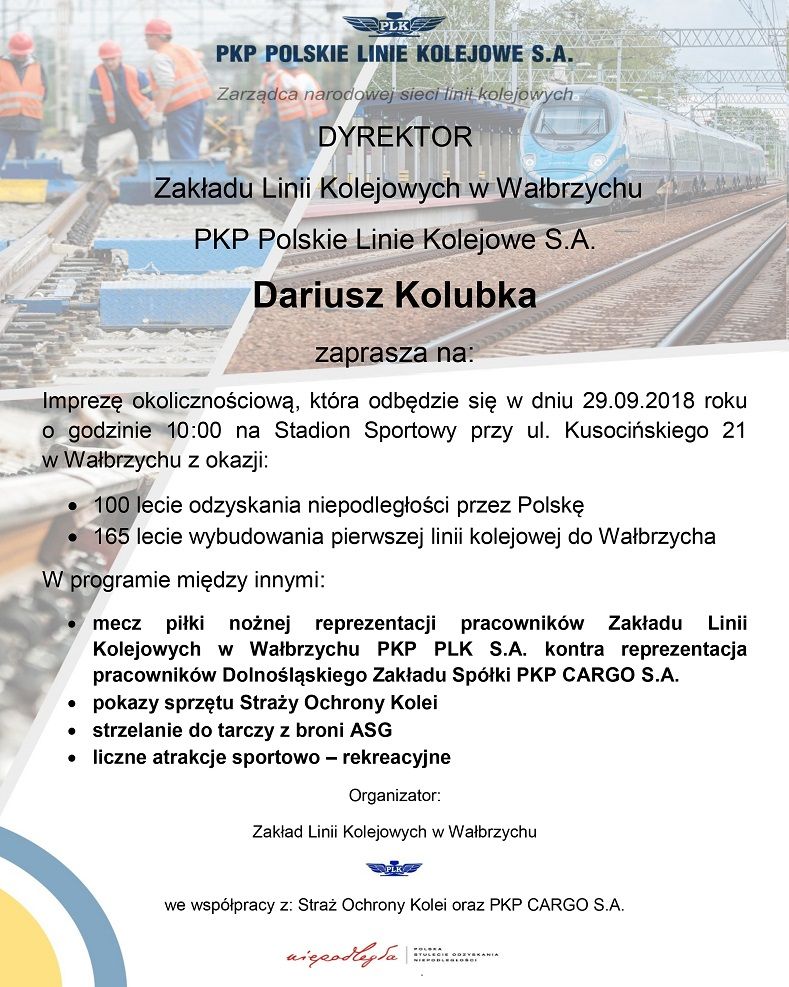 Wałbrzych: PKP PLK organizuje festyn dla wałbrzyszan