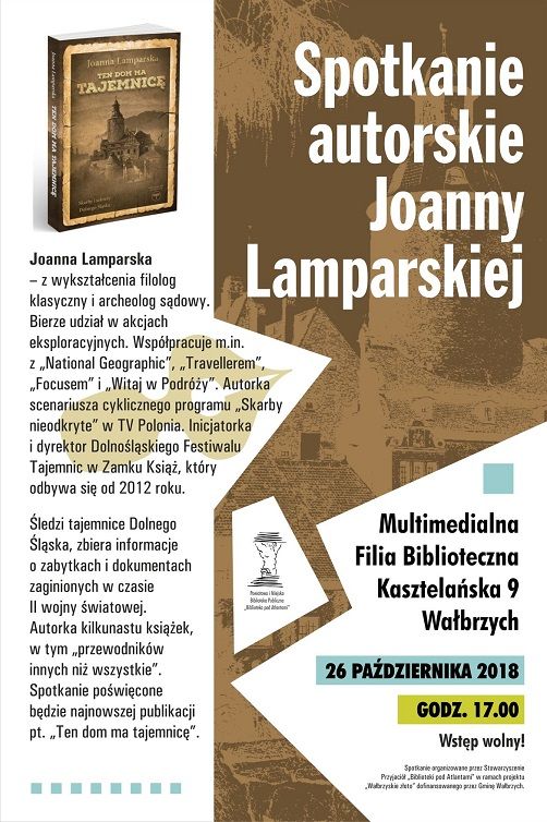 Wałbrzych: Przyjdź na spotkanie z Joanną Lamparską