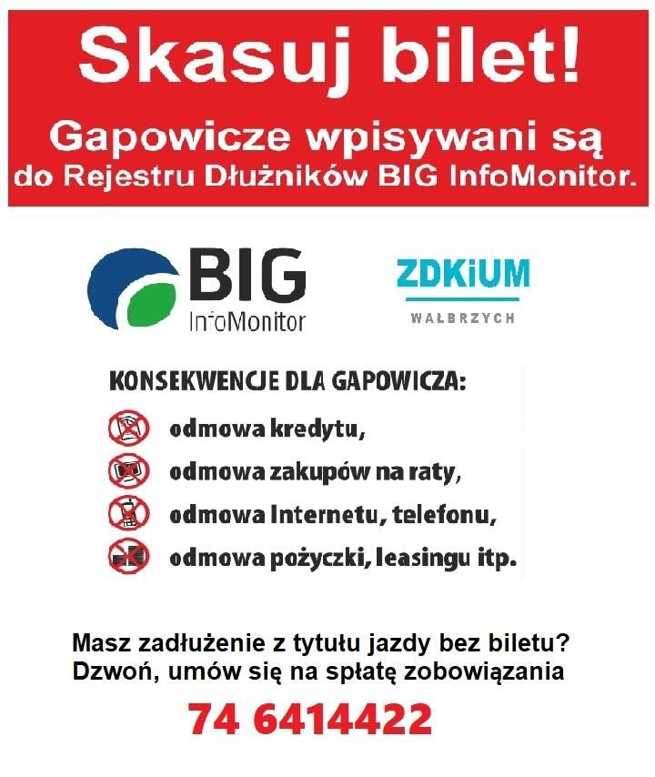 Wałbrzych: Gapowicze będą musieli uregulować dług