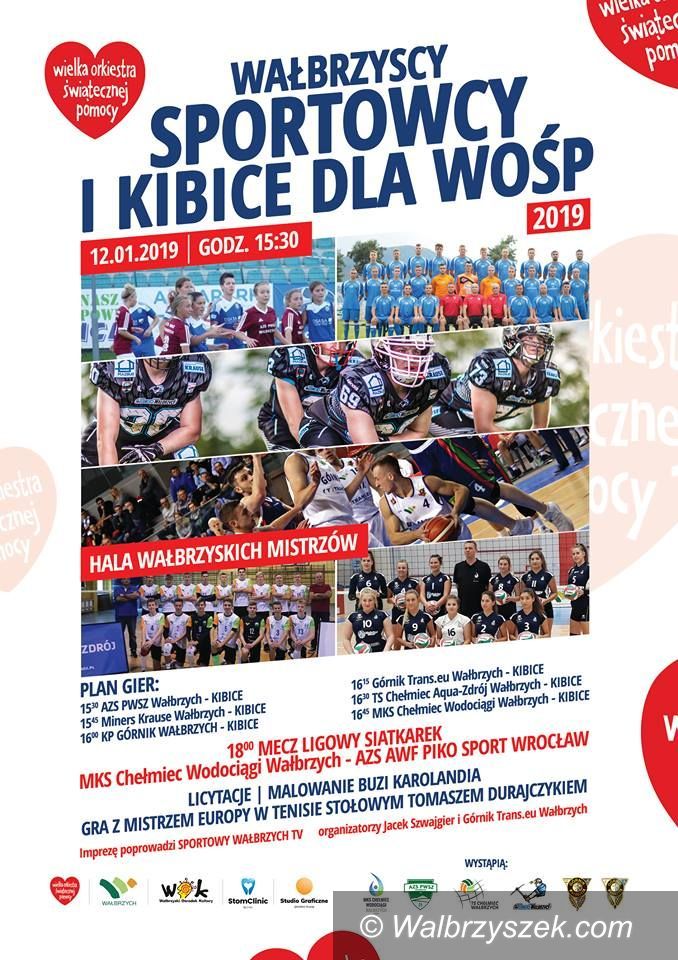 Wałbrzych: Wałbrzyscy sportowcy grają z WOŚP