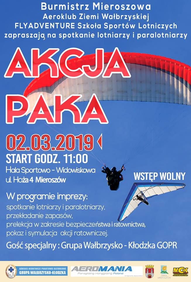 REGION, Mieroszów: W Mieroszowie spotkają sie lotniarze i paralotniarze